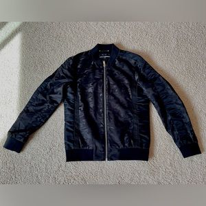 Karl Lagerfeld camo jacket with a silver zipper